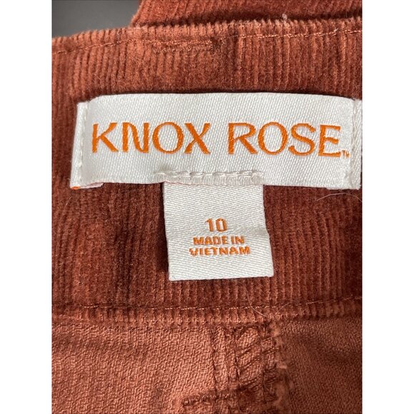 Knox Rose Corduroy Jeans Womens Size 10 Rustic Orange Wide Leg Stretch - Picture 10 of 16